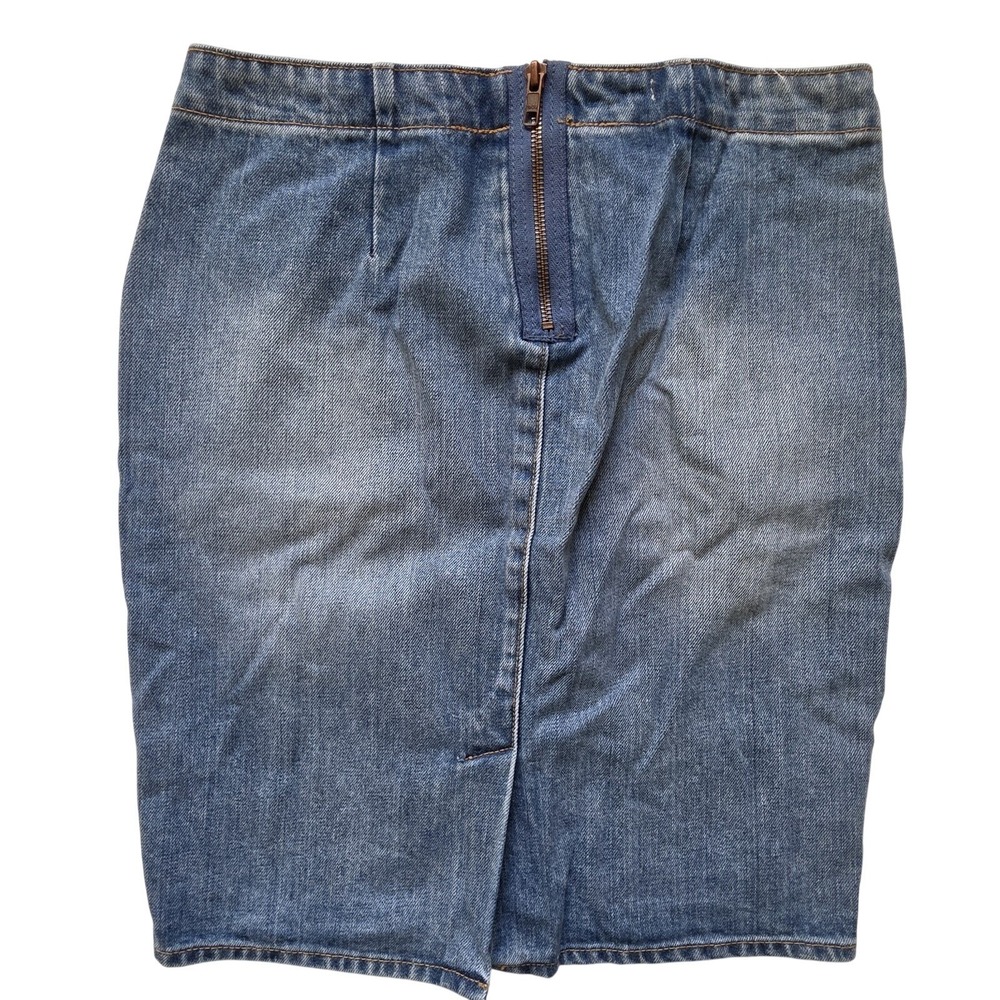 GAP 1969 Women Denim Pencil Skirt 0/24 Jean Mid Scandi Cotton Boho Y2K Cottage - Picture 3 of 9